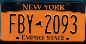 NY License Plate