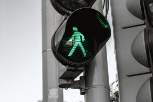 Pedestrian right of way in cross walk