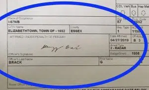reckless driving ticket location