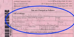 reckless driving ticket charges