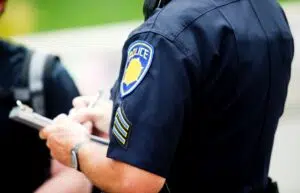 police man writing