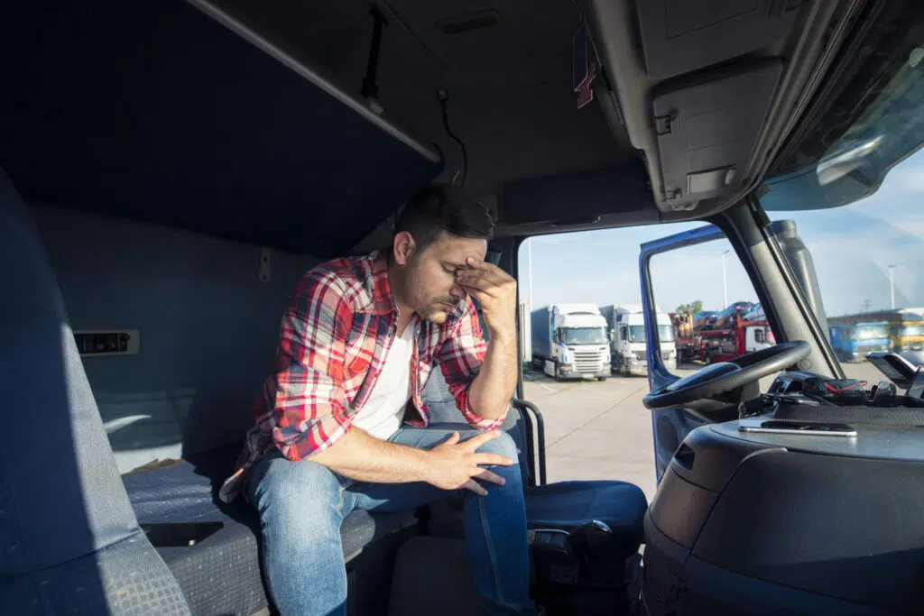 distressed truck driver